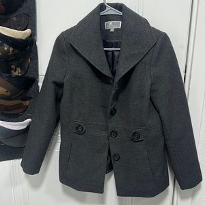 Dark grey pea coat JM collection